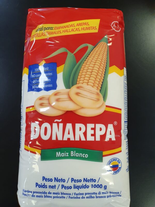 Bolsa de maíz blanco "Doñarepa" 1000g